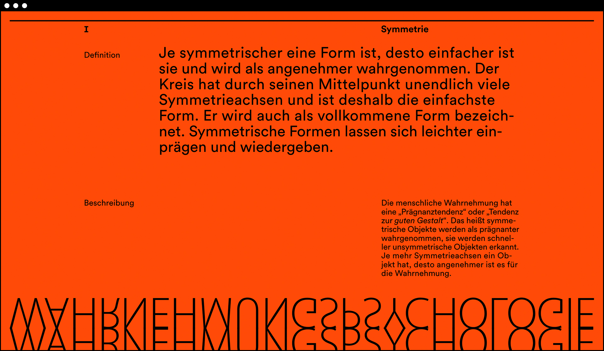 Website Desktop Symmetrie